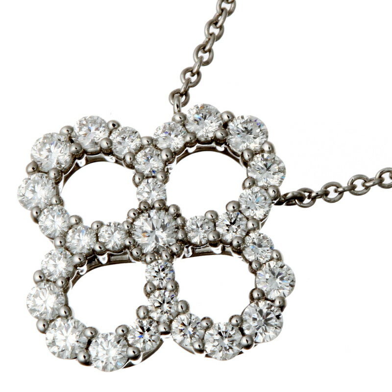 【銀座店】 ハリーウィンストン ループ バイ HW オープン ダイヤモンド スモール レディース ネックレス PEDPRDSML40 Pt950プラチナ シルバー DH55905【大黒屋質店出品】 【中古】【送料無料】【店頭受取対応商品】