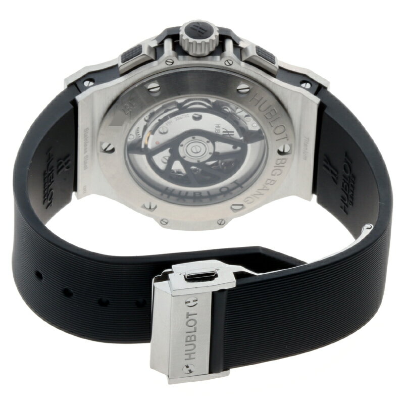 【飯能本店】 ウブロ ビッグバン スチール ベゼル ダイヤモンド メンズ 腕時計 301.SX.1170.RX.1104 ステンレススチール ブラック文字盤 DH56749【大黒屋質店出品】 【中古】【送料無料】【店頭受取対応商品】