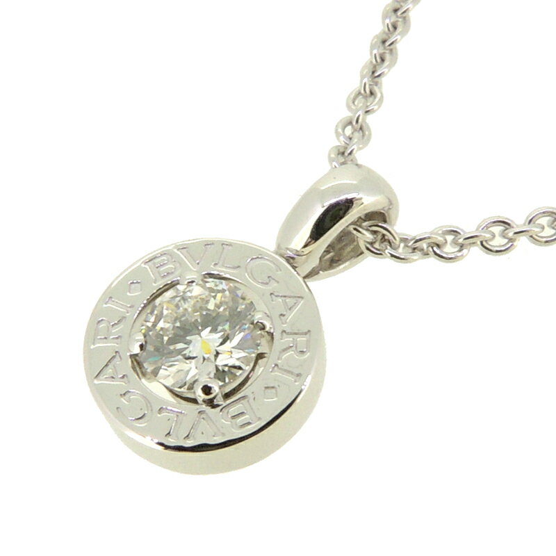 【銀座店】 ブルガリ BB ダイヤモンド 1P レディース ネックレス 750ホワイトゴールド DH57781【大黒屋質店出品】 【中古】【送料無料】【店頭受取対応商品】