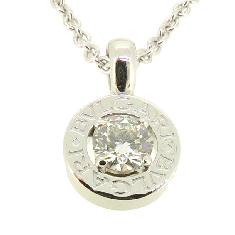 【銀座店】 ブルガリ BB ダイヤモンド 1P レディース ネックレス 750ホワイトゴールド DH57781【大黒屋質店出品】 【中古】【送料無料】【店頭受取対応商品】