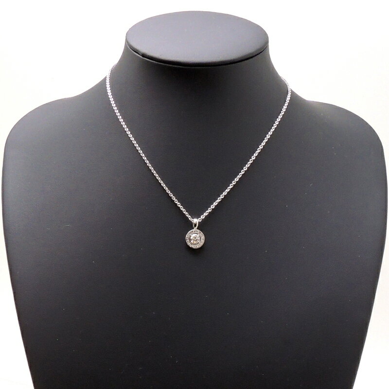 【銀座店】 ブルガリ BB ダイヤモンド 1P レディース ネックレス 750ホワイトゴールド DH57781【大黒屋質店出品】 【中古】【送料無料】【店頭受取対応商品】