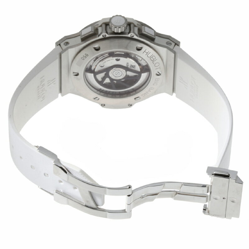 【飯能本店】 ウブロ ビッグバン アエロバン オールホワイト ベゼル ダイヤモンド 日本限定モデル メンズ 腕時計 311.SE.2010.RW.1104.JSM12 ステンレススチール ホワイト文字盤(ハーフスケルトン) DH57813【大黒屋質店出品】 【中古】【送料無料】【店頭受取対応商品】