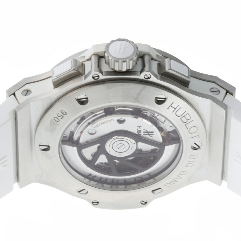 【飯能本店】 ウブロ ビッグバン アエロバン オールホワイト ベゼル ダイヤモンド 日本限定モデル メンズ 腕時計 311.SE.2010.RW.1104.JSM12 ステンレススチール ホワイト文字盤(ハーフスケルトン) DH57813【大黒屋質店出品】 【中古】【送料無料】【店頭受取対応商品】