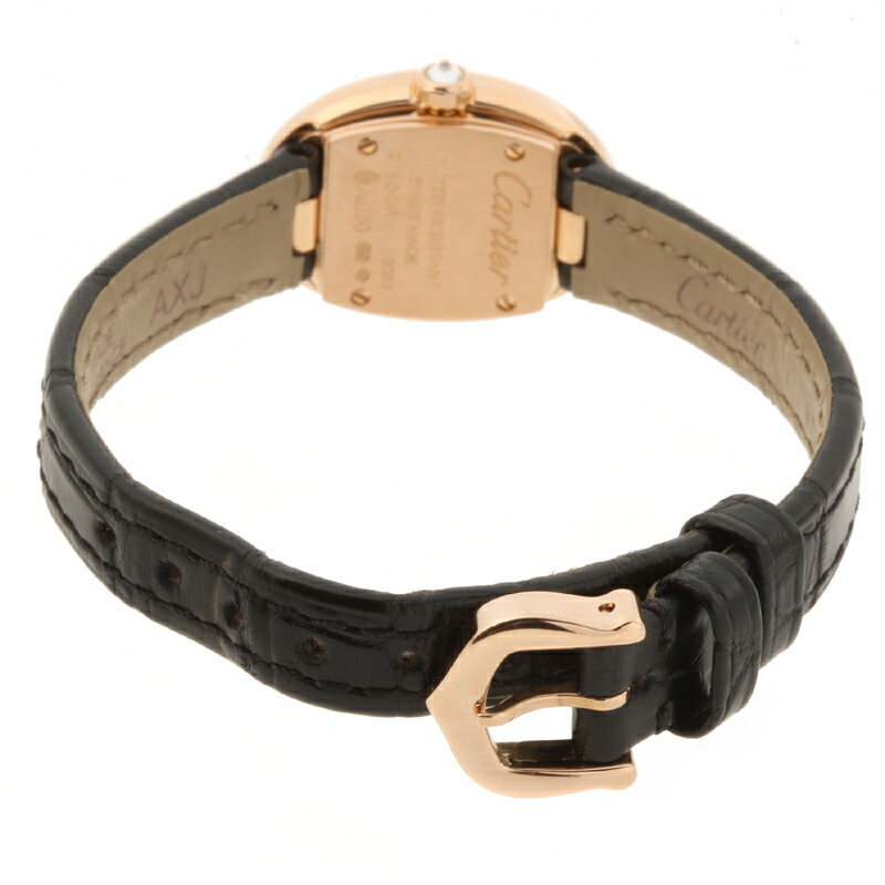 【銀座店】 カルティエ ミニ ベニュワール ベゼル ダイヤモンド レディース 腕時計 WB520028 750ピンクゴールド シルバーローマン文字盤 DH58034【大黒屋質店出品】 【中古】【送料無料】【店頭受取対応商品】