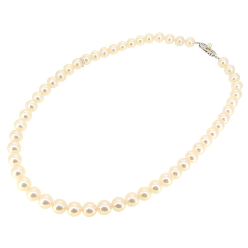 【銀座店】 ミキモト K14WG パール レディース ネックレス K14ホワイトゴールド DH57896【大黒屋質店出品】 【中古】【送料無料】【店頭受取対応商品】