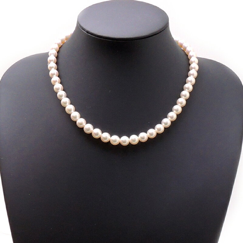 【銀座店】 ミキモト K14WG パール レディース ネックレス K14ホワイトゴールド DH57896【大黒屋質店出品】 【中古】【送料無料】【店頭受取対応商品】