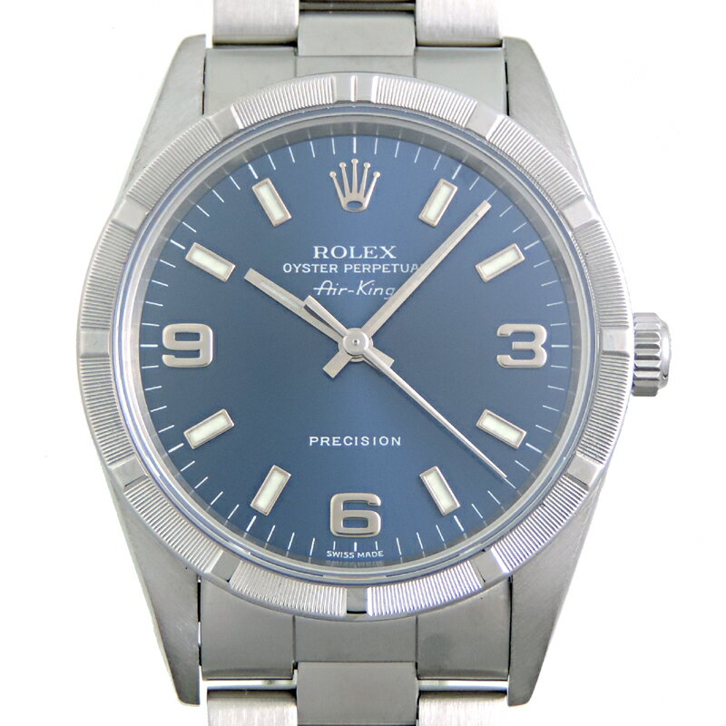 【飯能本店】 ロレックス エアキング A番 1999年製 ブルー ステンレス メンズ 腕時計 14010 DH73378【大黒屋質店出品】 【中古】【送料無料】【店頭受取対応商品】