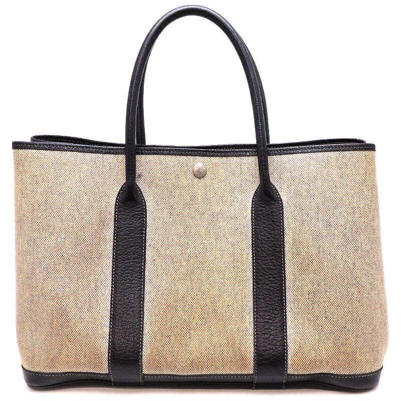 【飯能本店】 エルメス ガーデンパーティPM D刻印 2019年製 レディース ハンドバッグ トワル ネゴンダ/ブラック DH75225【大黒屋質店出品】 【中古】【送料無料】【店頭受取対応商品】のサムネイル