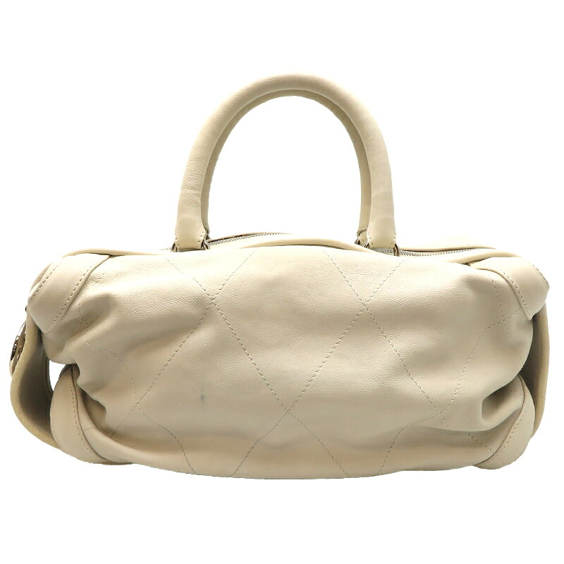 【プライスダウン】【飯能本店】 シャネル ワイルドステッチミニボストン レディース ボストンバッグ レザー ホワイト DH79217【大黒屋質店出品】 【中古】【送料無料】【店頭受取対応商品】