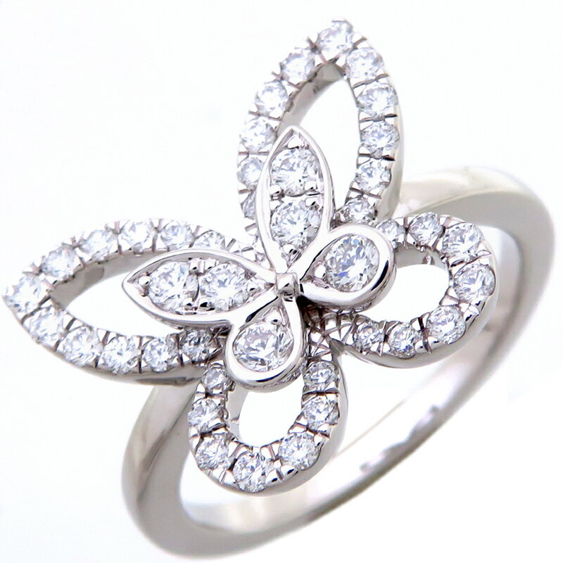 【銀座店】 グラフ 0.40ct ダイヤモンド バタフライ シルエット レディース リング・指輪 RGR769 750ホワイトゴールド 8.5号 DH79685【大黒屋質店出品】 【中古】【送料無料】【店頭受取対応商品】のサムネイル