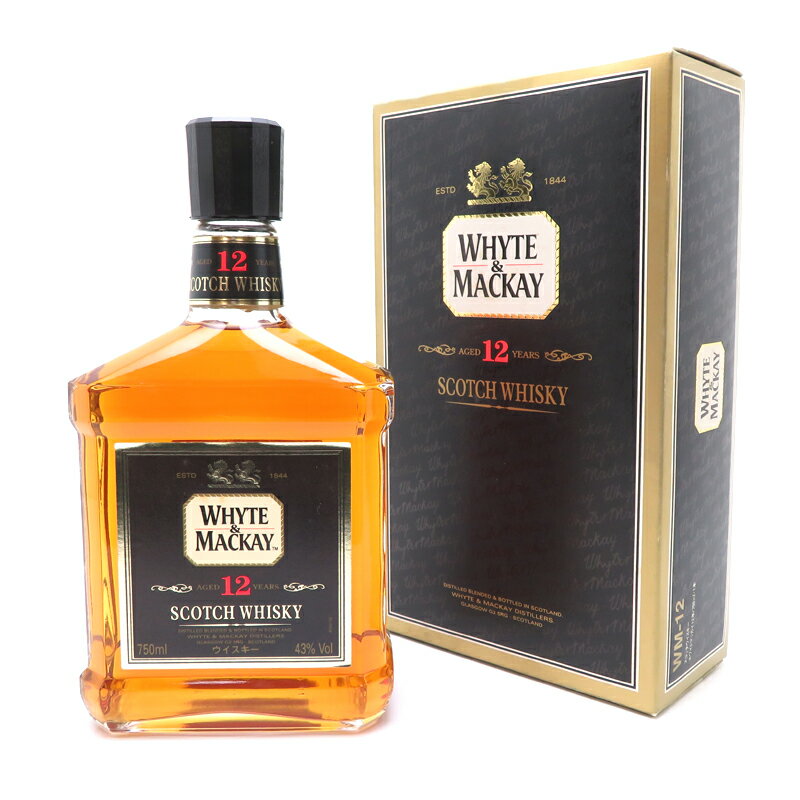 ［飯能本店］ ホワイト＆マッカイ WHYTE&MACKAY ウイスキー 12年 750ml SH1348