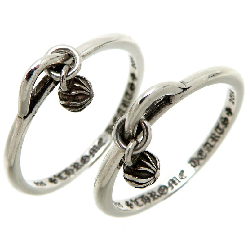 【銀座店】 クロムハーツ レシート付 ※2個セット SV925 CHビード バブルガム 12号 14号 レディース・メンズ リング・指輪 シルバー925 DH8...