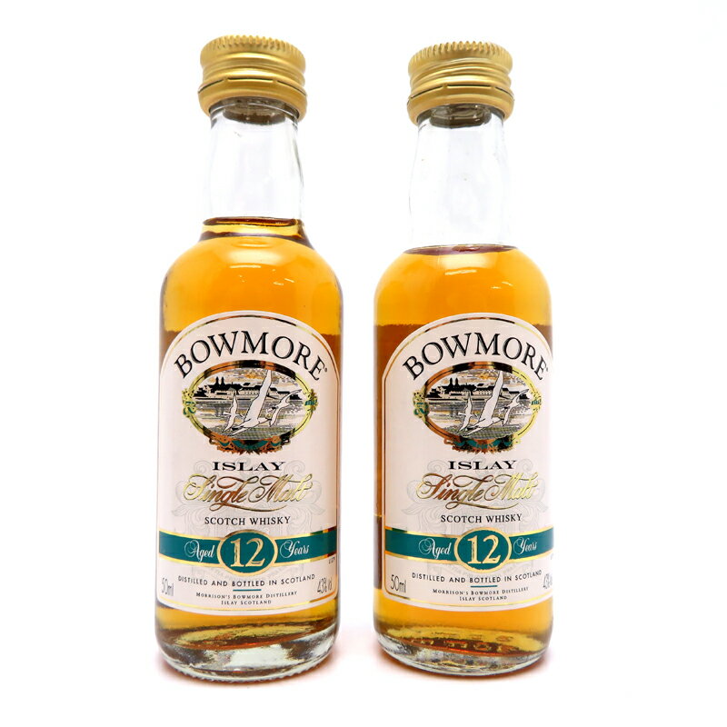 【プライスダウン】［飯能本店］ ボウモア ウイスキー 12年 カモメラベル 4本セット 50ml SH1398【新品・未開封】