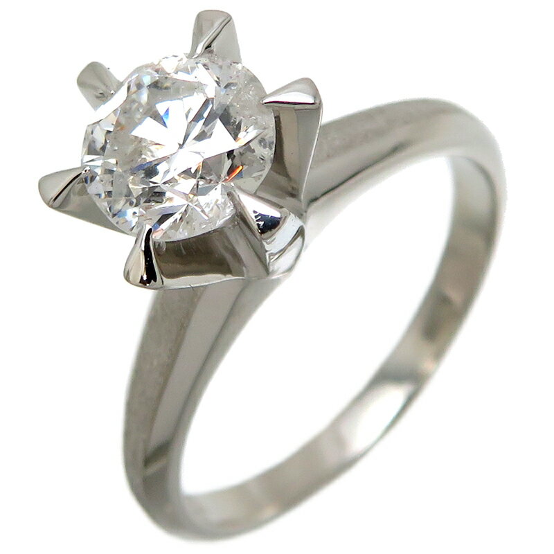 【10/15まで！ローン48回無金利】【飯能本店】 ノンブランド Pt900 1.00ct 6本爪 ダイヤモンド レディース リング・指輪 Pt900プラチナ 13.5号 DH81812【大黒屋質店出品】 【中古】【送料無料】【店頭受取対応商品】