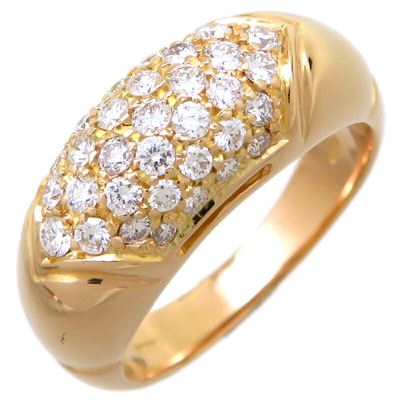 【飯能本店】 ブルガリ チェルタウラ パヴェ ダイヤモンド レディース リング・指輪 320929 750イエローゴールド 11号 DH83187【大黒屋質店出品】 【中古】【送料無料】【店頭受取対応商品】