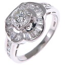 【飯能本店】 ノンブランド Pt900 0.70ct 0.99ct ダイヤモンド レディース・メンズ リング・指輪 Pt900プラチナ 18号 DH83913【...