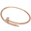 【銀座店】 カルティエ 約2.26ct ダイヤモンド ジュストアンクル レディース ブレスレット N6702117 750ピンクゴールド DH84893【大黒屋...