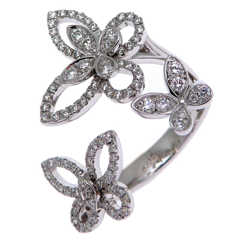 【銀座店】 グラフ トリプル バタフライ シルエット レディース リング・指輪 RGR790 750ホワイトゴールド 13号 DH85749【大黒屋質店出品】 【中古】【送料無料】【店頭受取対応商品】のサムネイル