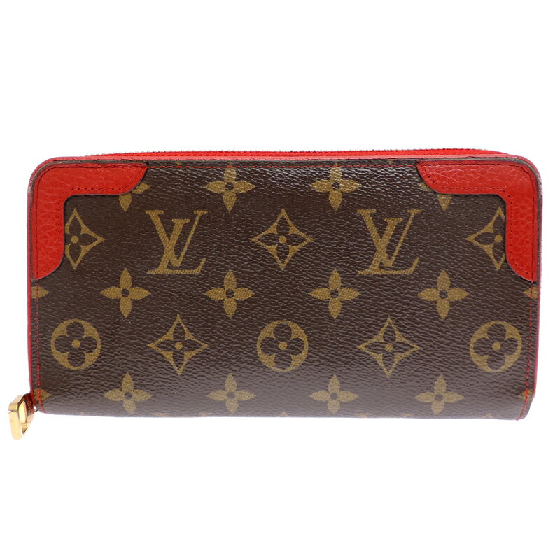【飯能本店】 ルイ・ヴィトン ジッピーウォレット レティーロ メンズ 長財布 M61854 ( 廃番 ) モノグラム スリーズ ( レッド系 ) DH86074【大黒屋質店出品】 【中古】【送料無料】【店頭受取対応商品】