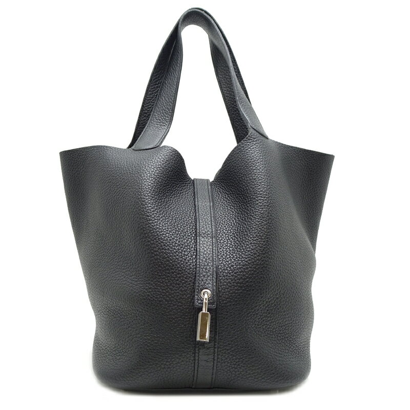 【銀座店】 エルメス ピコタンロック GM □Q刻印 2013年製　シルバー（パラジウム）金具 レディース ハンドバッグ トリヨンクレマンス ノワール ( ブラック ) DH86082【大黒屋質店出品】 【中古】【送料無料】【店頭受取対応商品】のサムネイル