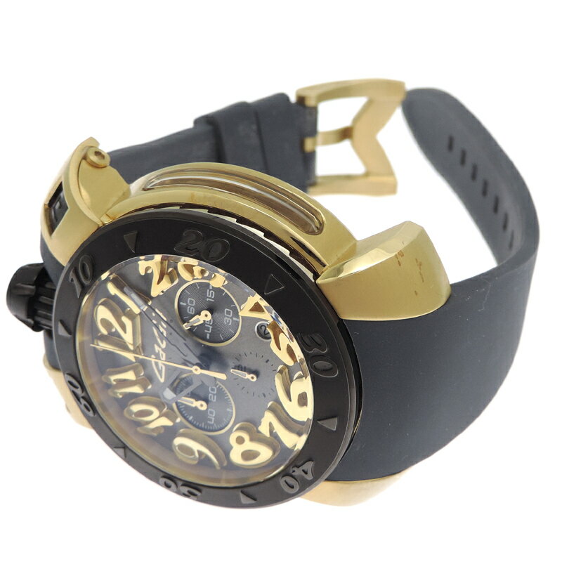 【飯能本店】 ガガ・ミラノ クロノ 45MM メンズ 腕時計 8014.01 DH86348【大黒屋質店出品】 【中古】【送料無料】【店頭受取対応商品】