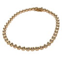 【飯能本店】 ノンブランド 1.00ct ダイヤモンド テニス レディース・メンズ ブレスレット K18イエローゴールド DH86530【大黒屋質店出品】 【中...