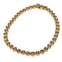 【銀座店】 ノンブランド 2.00ct ダイヤモンド テニス レディース・メンズ ブレスレット K18イエローゴールド DH86531【大黒屋質店出品】 【中古...