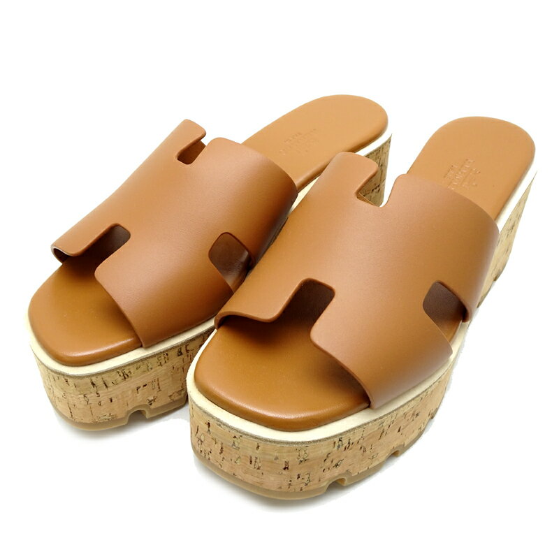 【飯能本店】 エルメス サンダル エズ 30 #36 (日本サイズ:約23cm) レディース サンダル H221026Z カーフ ナチュラル（ ベージュ ） DH87107【大黒屋質店出品】 【中古】【送料無料】【店頭受取対応商品】のサムネイル