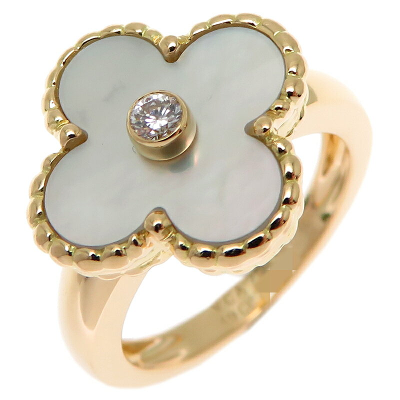 【銀座店】 ヴァンクリーフ＆アーペル #49 ヴィンテージアルハンブラ レディース リング・指輪 VCARA41100 750イエローゴールド 9号 DH87830【大黒屋質店出品】 【中古】【送料無料】【店頭受取対応商品】のサムネイル