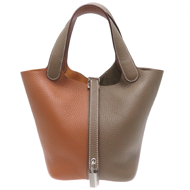 【銀座店】 エルメス ※金具シール付き W刻印 2024年製 ピコタンロック PM カザック レディース ハンドバッグ トリヨンクレマンス エトゥープ × ゴールド DH88038【大黒屋質店出品】 【中古】【送料無料】【店頭受取対応商品】のサムネイル