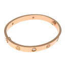 【銀座店】 カルティエ ラブ ブレスレット ハーフダイヤ レディース ブレスレット B6047300 750ピンクゴールド DH88081【大黒屋質店出品】 【...