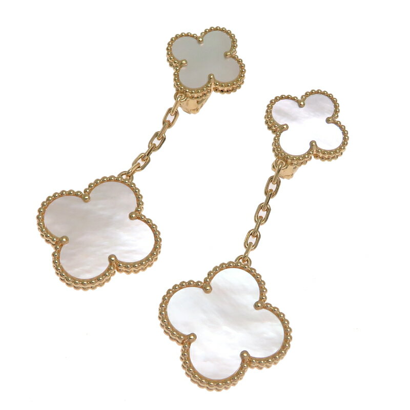 【銀座店】 ヴァンクリーフ＆アーペル マジックアルハンブ 2モチーフ レディース ピアス VCARD78800 750イエローゴールド DH88213【大黒屋質店出品】 【中古】【送料無料】【店頭受取対応商品】のサムネイル