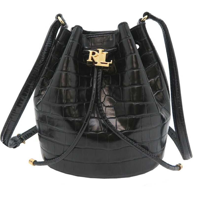 美品　使用感少なめ　ラルフローレン　クロコ型押しレザー　クラッチバッグ　ブラック 楽天市場】ラルフローレン クラッチバッグ（バッグ・小物