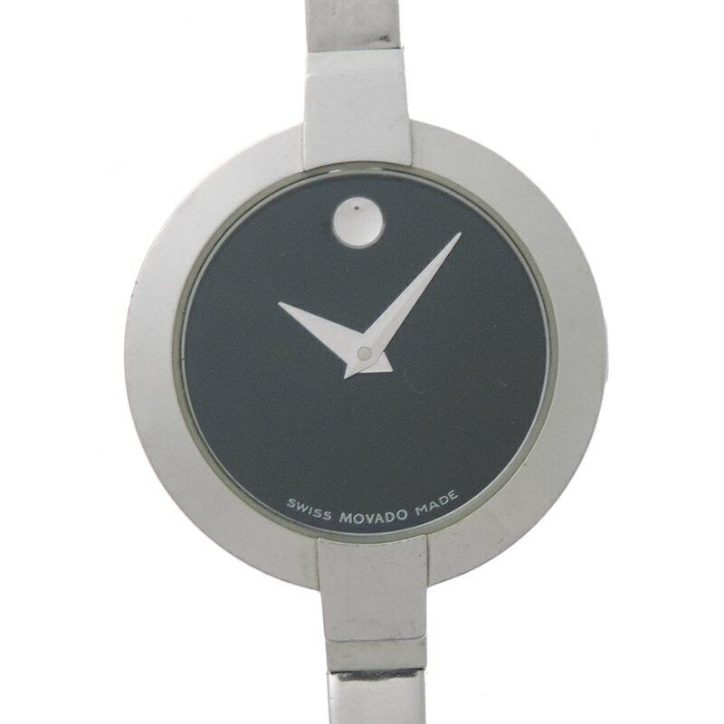 ブランド名Movado モバード品名 ベラ バングル ウォッチ 84.A1.1830 腕時計 サイズ ケース：約24mm 腕周り：約14cm ※ 実寸計測 材質ケース：ステンレスベルト：ステンレス 文字盤カラー ブラック 付属品なし 状態 中古：B ケース…キズ 裏蓋…キズ ブレス…キズ 全体的に使用感がございますが、お得にお求めいただけます。 商品説明 こちらの商品は店頭商品につき、お手数ですが在庫確認を宜しくお願い致します。 ※ 取扱店舗は商品タイトルをご確認下さい。【飯能本店 042-972-3997】【銀座ソニー通り店 03-5537-3990】 仕様: ムーブメント：クオーツ当社にて動作点検済み ご使用されている機種、ディスプレイにより、実際の商品の色と異なって見える場合が御座います。また商品のお取扱いには細心の注意を払っておりますが、出品中の商品は店頭でも販売している為、展示中に状態が変わる場合が御座います。細かな状態、色等気になる場合、お手数では御座いますが、事前にお問い合わせ下さいますようお願い致します。 梱包サイズ60注意事項こちらの商品は店頭および他サイトでも販売を行っておりますので、時間差にて売り切れの際はご容赦ください。