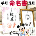 【月間MVP受賞】 命名書 手形 足形 赤ちゃん プレゼント ディズニー ギフト 出産 お七夜 内祝い ベビー 名入れ かわいい 新生児 男の子 女の子 手形ス...