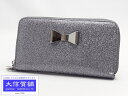 To. B. by agnis b. トゥービーバイ アニエスベー ラウンドファスナー 長財布 シルバーラメ 中古B+【中古】【大信質舗】【質屋出店】管理番号:...