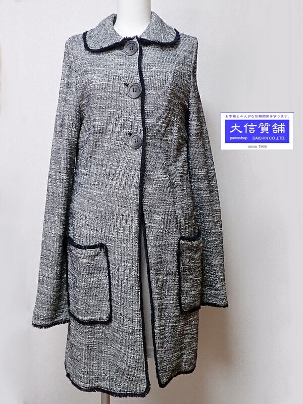 PDR PHISIQUE DU ROLE ANNA TRICOT フィジクドゥロール アンナ トリコット レディース コットン ニット ロングカーディガン サイズ不明 グレー 中古B【中古】【大信質舗】【質屋出店】管理番号：A-6471