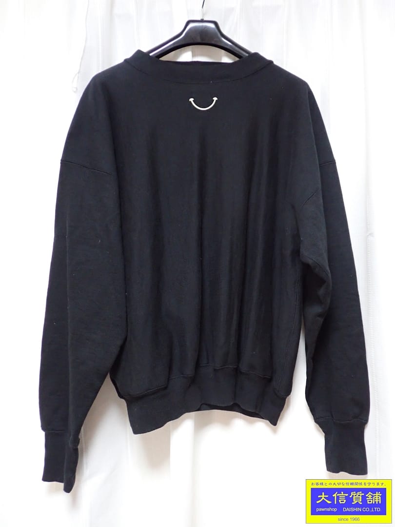 READY MADE レディメイド スウェット ブラック メンズXL 23AW M-NECK SWT SMILE クルーネック 中古B【中古】【大信質舗】【質屋出店】管理番号：A-9007