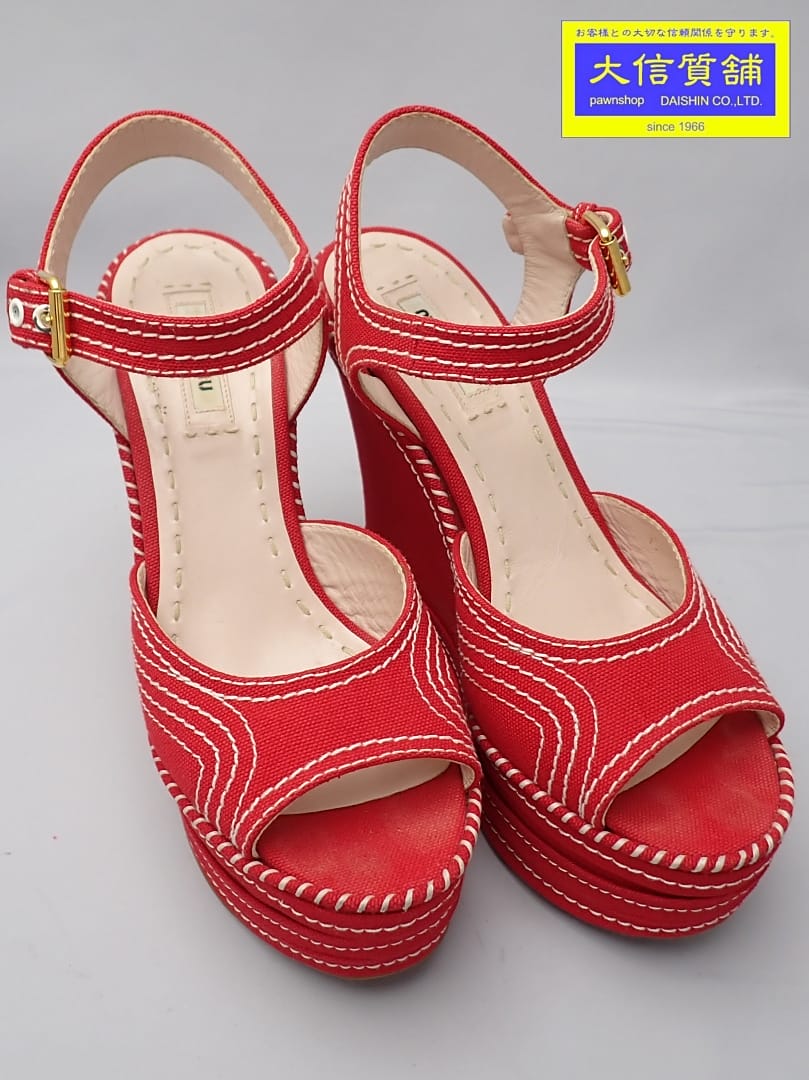 MIUMIU ミュウミュウ ウェッジサンダ�