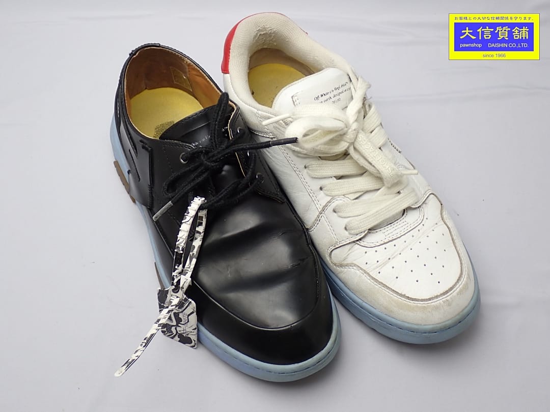 Rakuten - OFF-WHITE オフホワイト ローカットスニーカー ローファー 41 ホワイト ブラック 中古B【中古】【大信質舗】【質屋出店】管理番号：A-9098