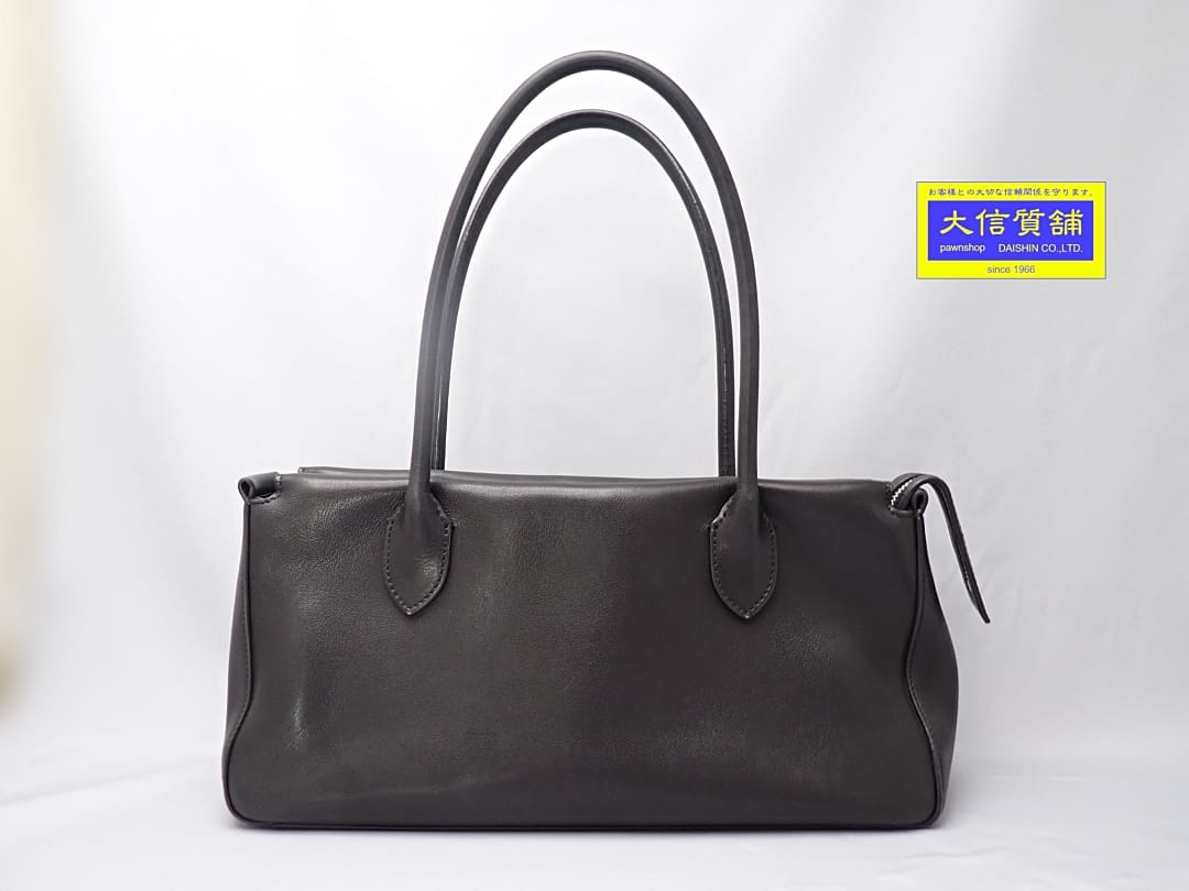 Rakuten - THE ROW E/W ザ ロウ イーストウエスト トップハンドルバッグ ブラック レザー 中古B【中古】【大信質舗】【質屋出店】管理番号：A-9126