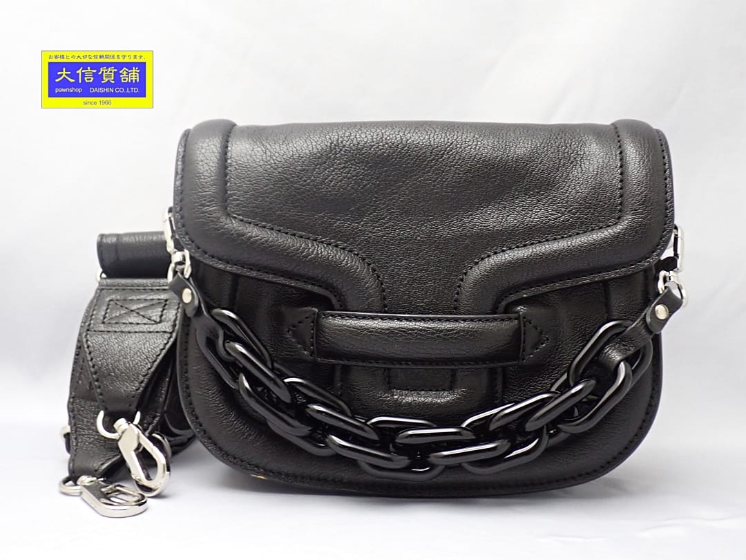PIERRE HARDY ピエール アルディ ミニ アルファヴィルバッグ ブラック レザー 2WAY 中古B+【中古】【大信質舗】【質屋出店】管理番号：A-9129