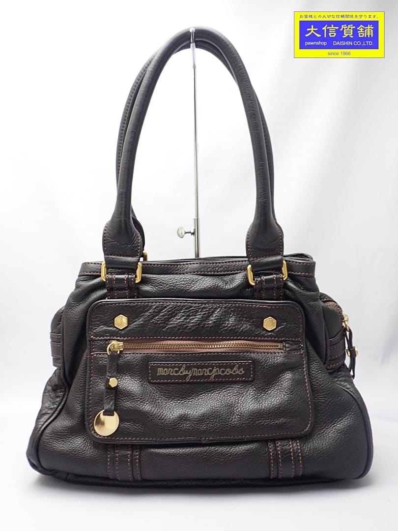 Rakuten - MARC BY MARC JACOBS マーク バイ マーク ジェイコブス レザー ハンドバッグ ブラック 中古B+【中古】【大信質舗】【質屋出店】管理番号：A-9203
