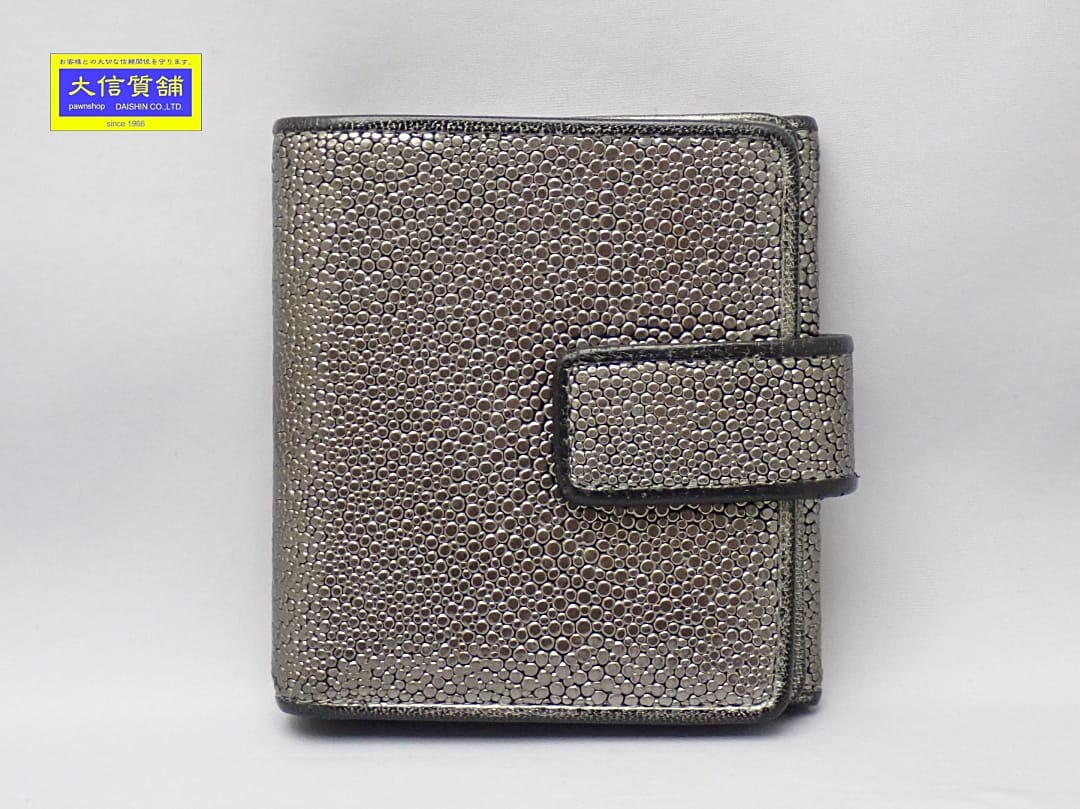 Rakuten - HIROKO HAYASHI ヒロコ ハヤシ 二つ折り財布 グレー プラティーノ 中古B【中古】【大信質舗】【質屋出店】管理番号：A-9238
