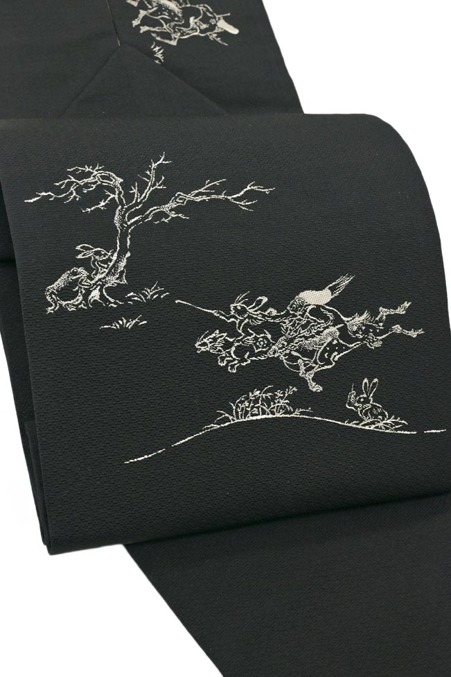 楽天市場】鳥獣戯画 布(種類(帯)名古屋帯)(帯|和服 楽天市場】鳥獣戯画 布(種類(帯)名古屋帯)(帯|和服