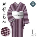 着物だいやす SALE669■小紋■単衣 京友禅 丹後ちりめん ドット縞 身長サイズ:L【正絹】【仕立て上がり着物】【送料無料】【新品】