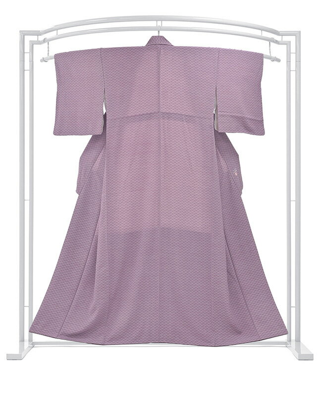 着物だいやす 041■江戸小紋■レア♪人間国宝小宮康孝　菱蝶文　京紫色　特選　身長サイズ：L【正絹】【仕立て上がり着物】【仕立て替え】【送料無料】【中古】