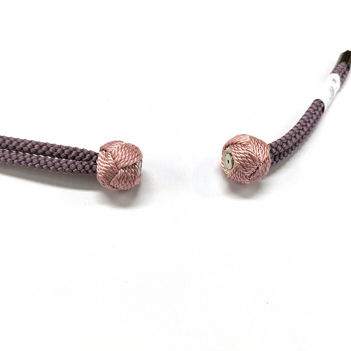 【ショップ評価★5ありがとう♪】着物だいやす 298■羽織紐■マグネット　翠嵐工房　小田巻　日本製　女性用　葡萄鼠色×オールドローズ色　mgodm1m21【正絹】【和装小物】【送料無料】【新品】