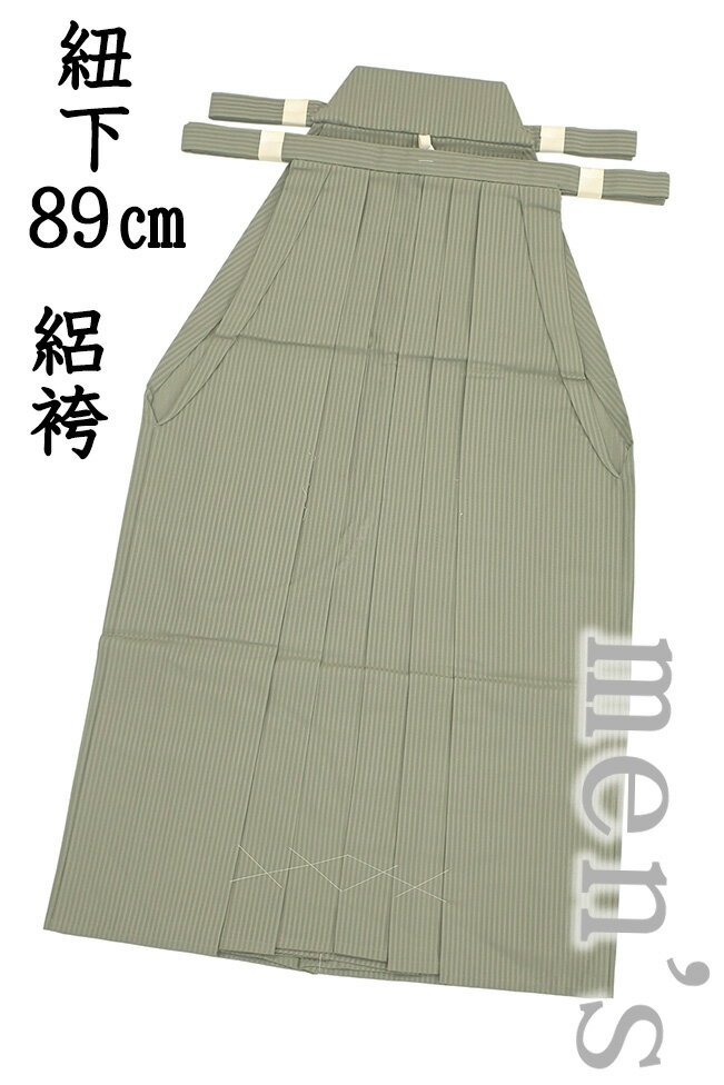 Rakuten - 【ショップ評価★5ありがとう♪】着物だいやす 872■男性用袴■レア♪絽袴　夏　無地袴　men's　馬乗り袴　紐下：89cm【正絹】【仕立て上がり袴】【送料無料】【中古】