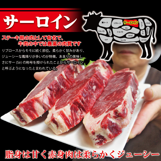 【送料無料】厚切りサーロインステーキ冷凍約900g(3枚入)豪州産【牛肉】【ステーキ肉】【赤身肉】【焼肉】【バーベキュー】